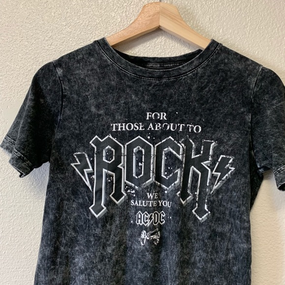 AC/DC | Shirts & Tops | Acdc Acid Wash Graphic Tshirt | Poshmark